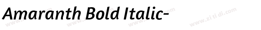 Amaranth Bold Italic字体转换